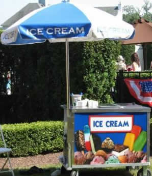 icecream cart and machine rental